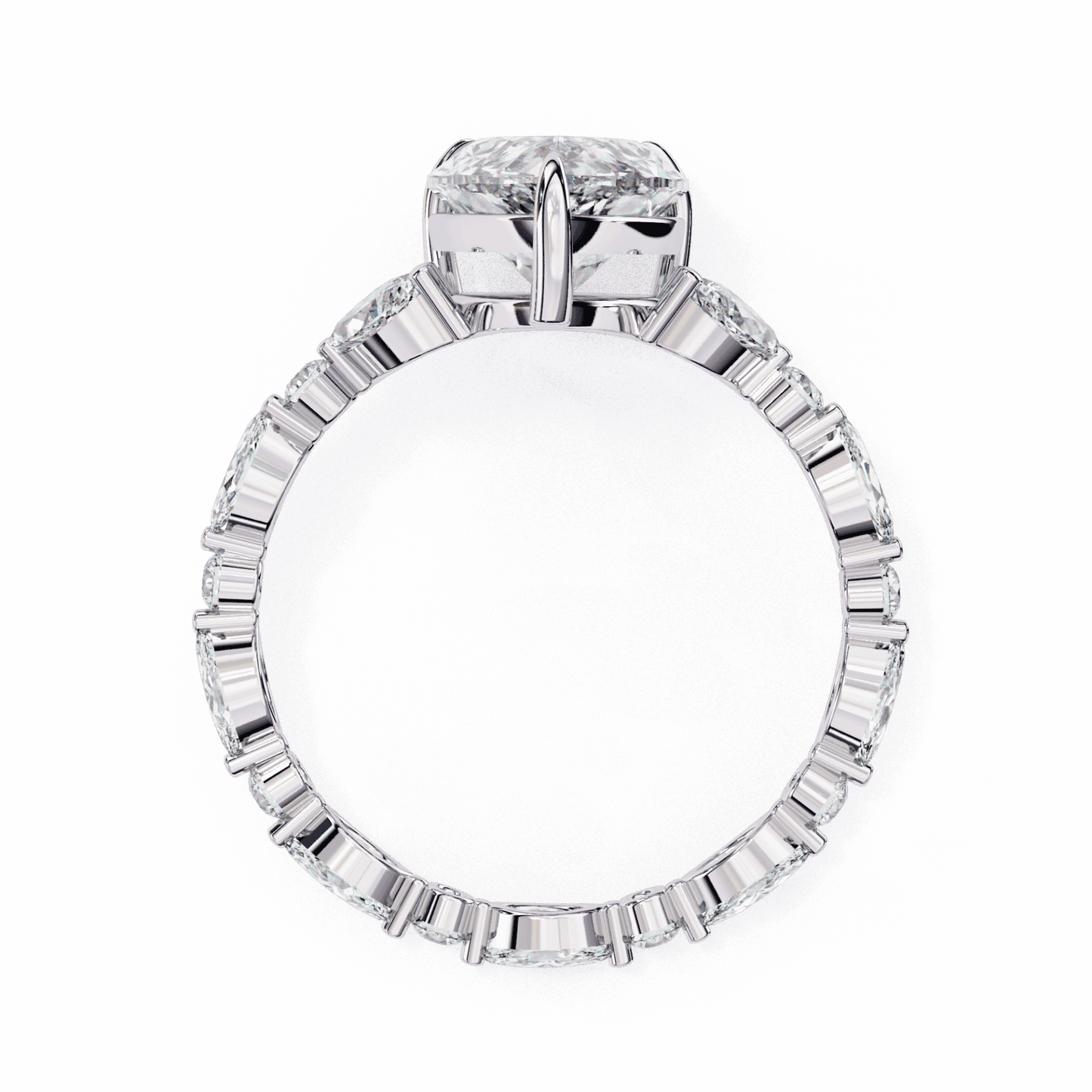 4 Carat Pear Signature Wear Ring in Moissanite | House of Estara