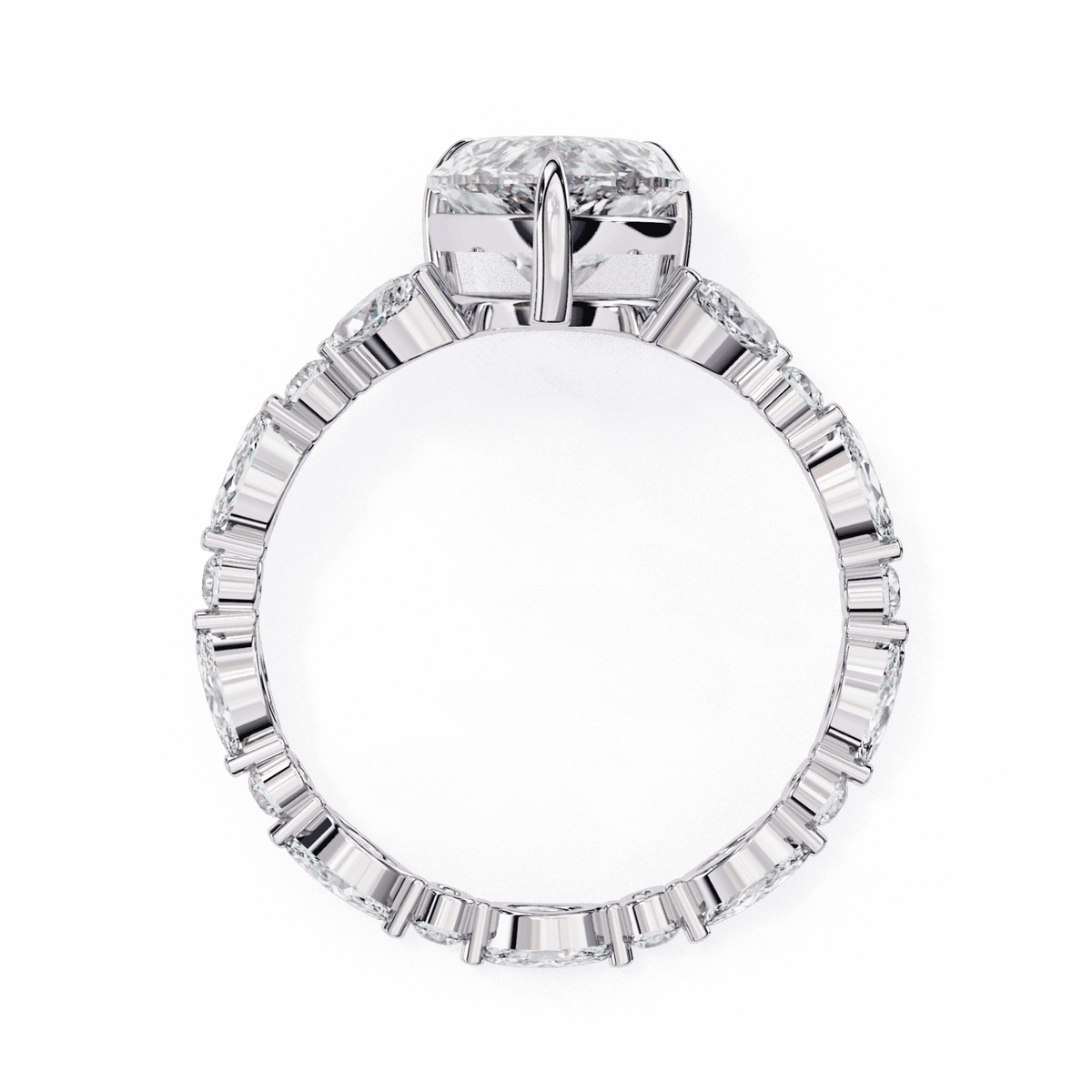 4 Carat Pear Signature Wear Ring in Moissanite | House of Estara