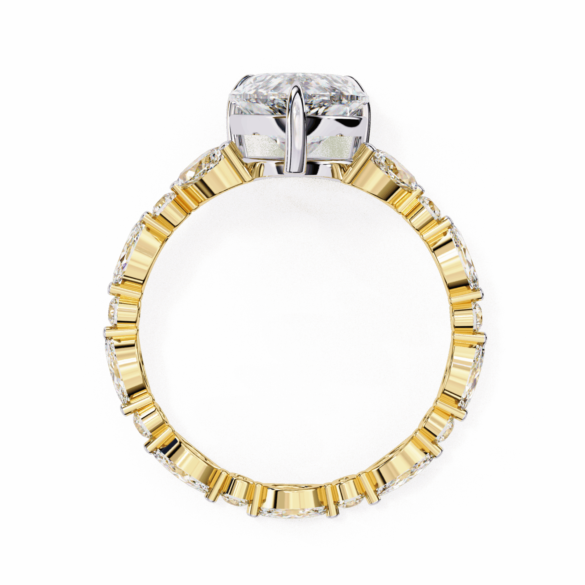 4 Carat Pear Signature Wear Ring in Moissanite | House of Estara