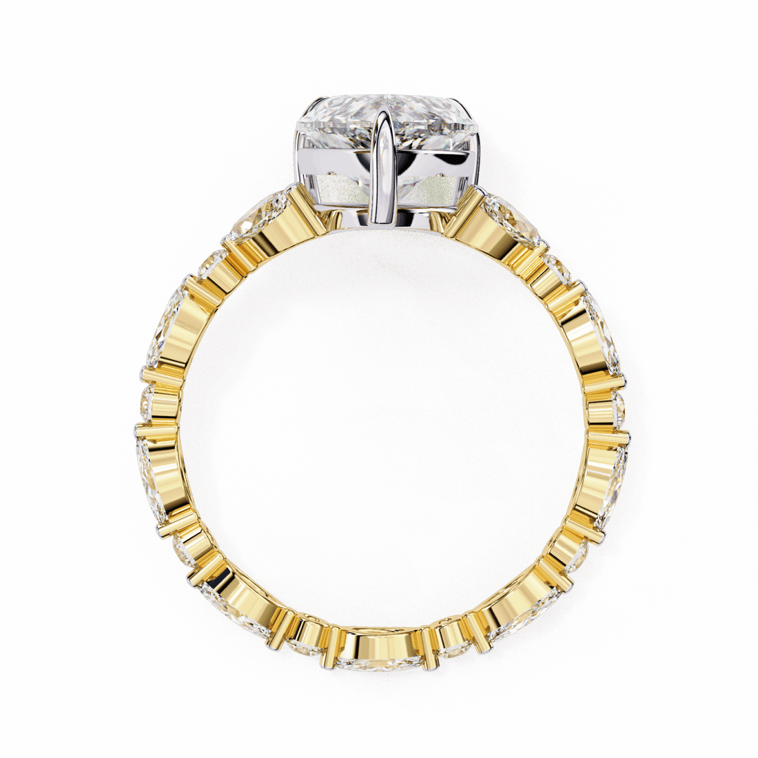 4 Carat Pear Signature Wear Ring in Moissanite | House of Estara