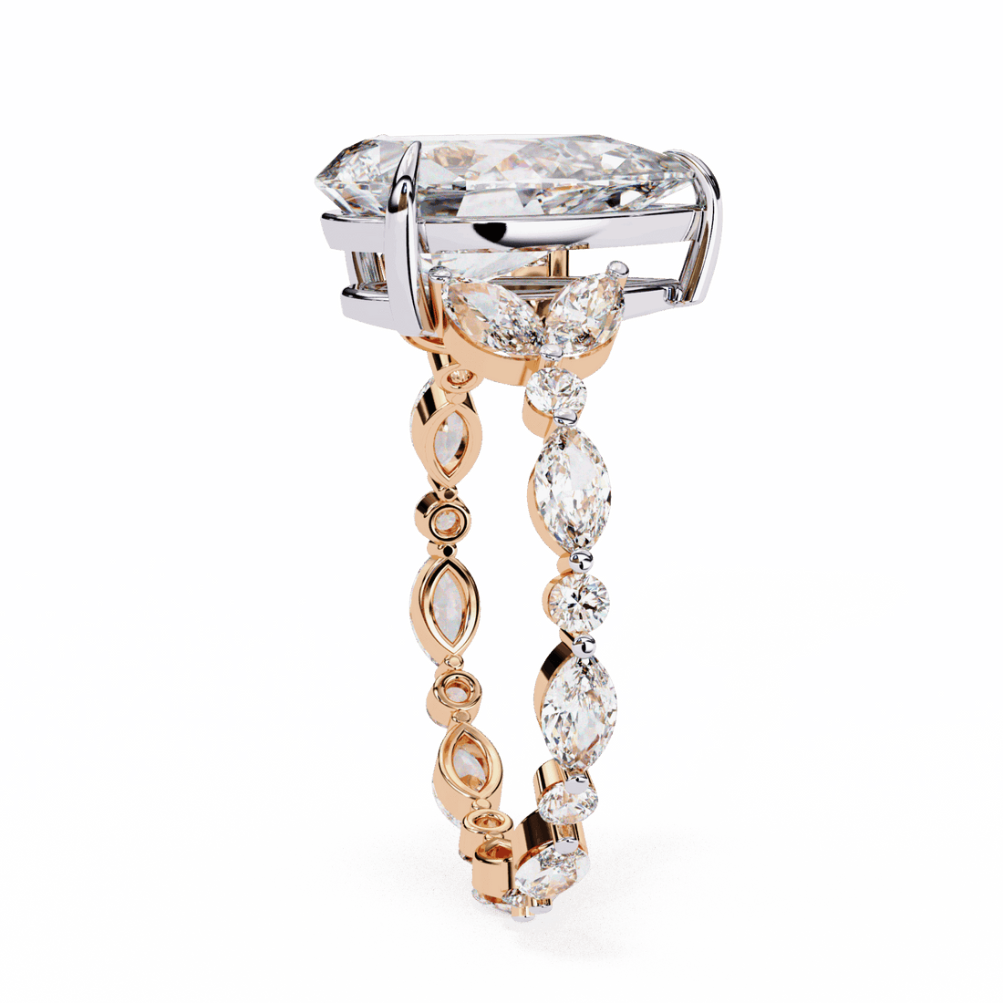 4 Carat Pear Signature Wear Ring in Moissanite | House of Estara