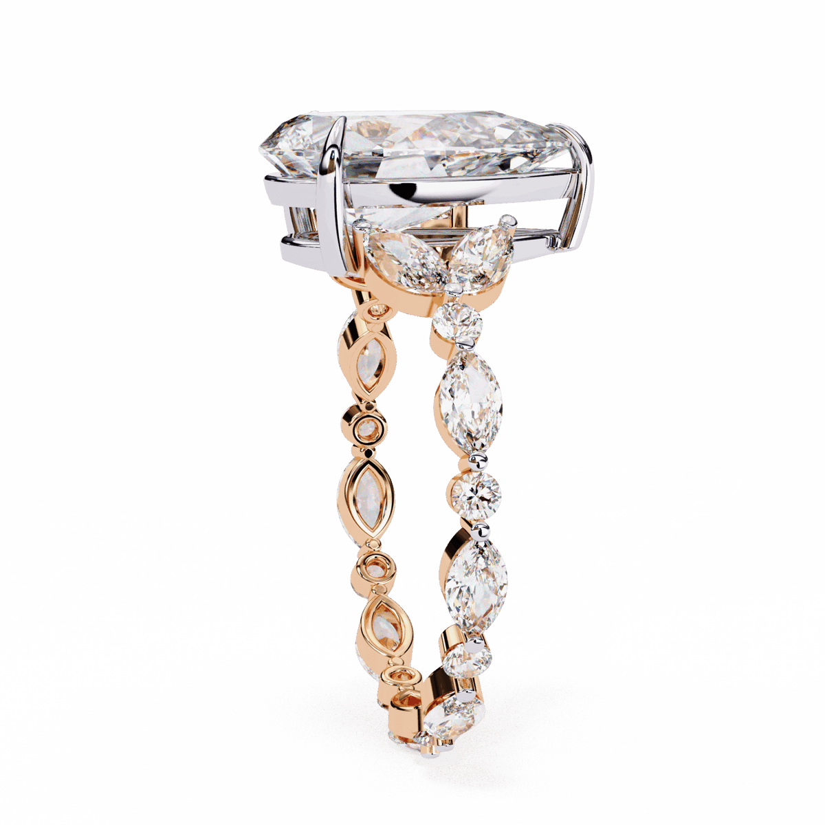 4 Carat Pear Signature Wear Ring in Moissanite | House of Estara