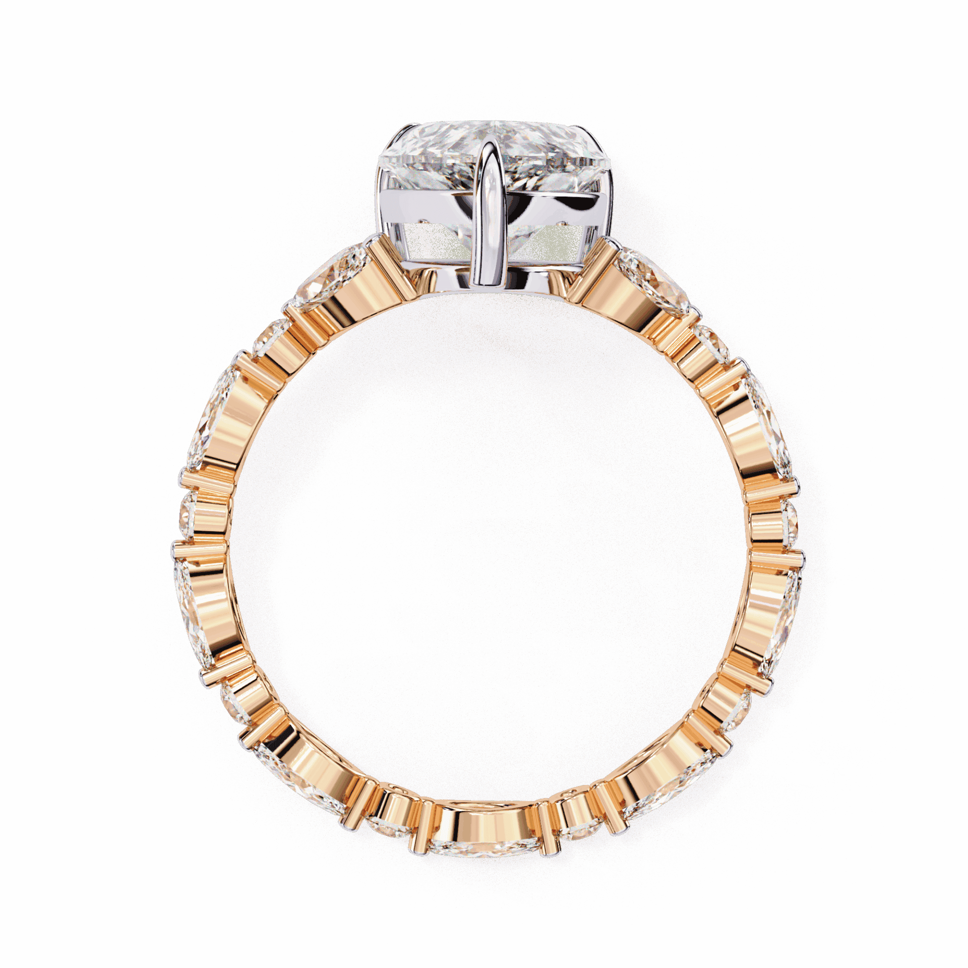 4 Carat Pear Signature Wear Ring in Moissanite | House of Estara