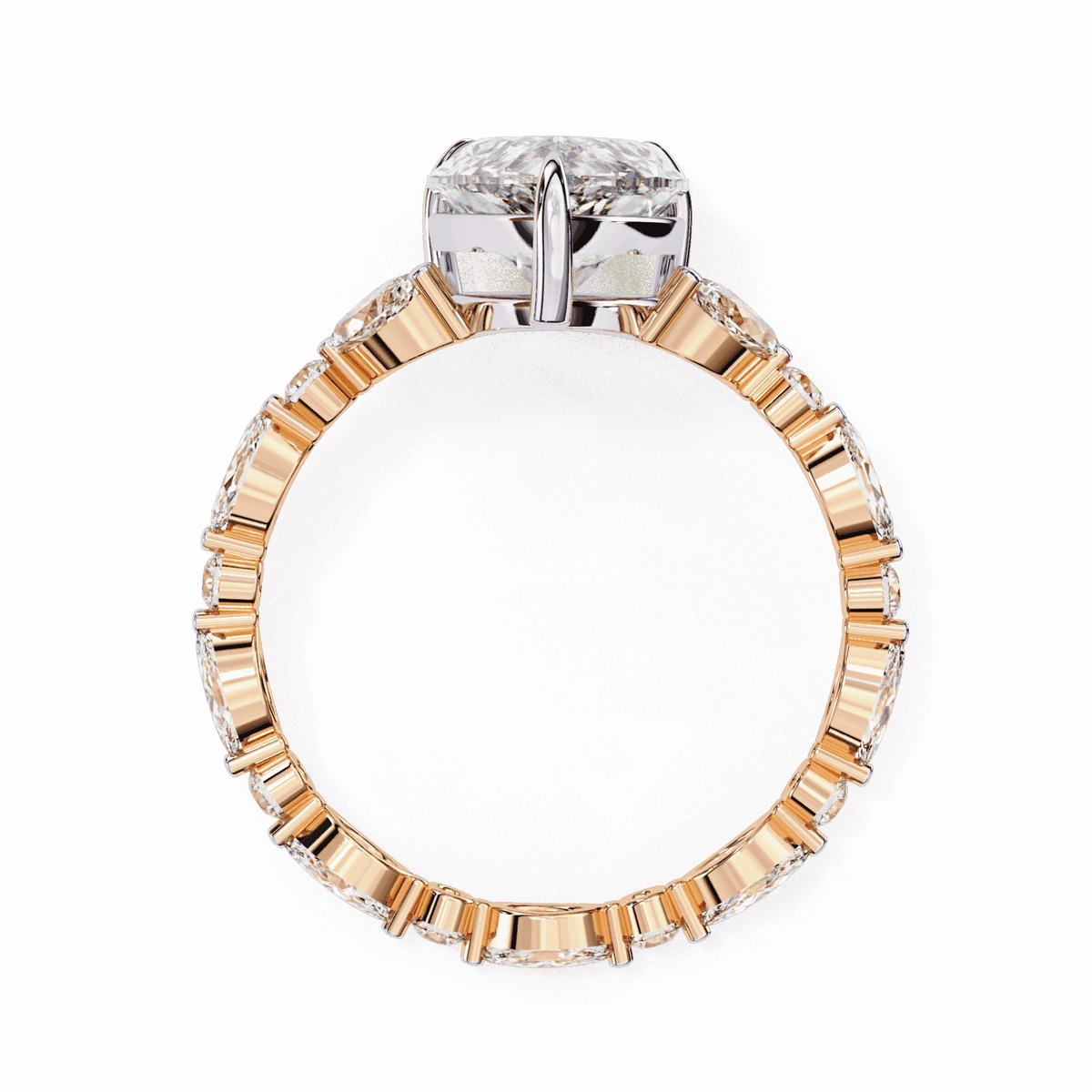 4 Carat Pear Signature Wear Ring in Moissanite | House of Estara