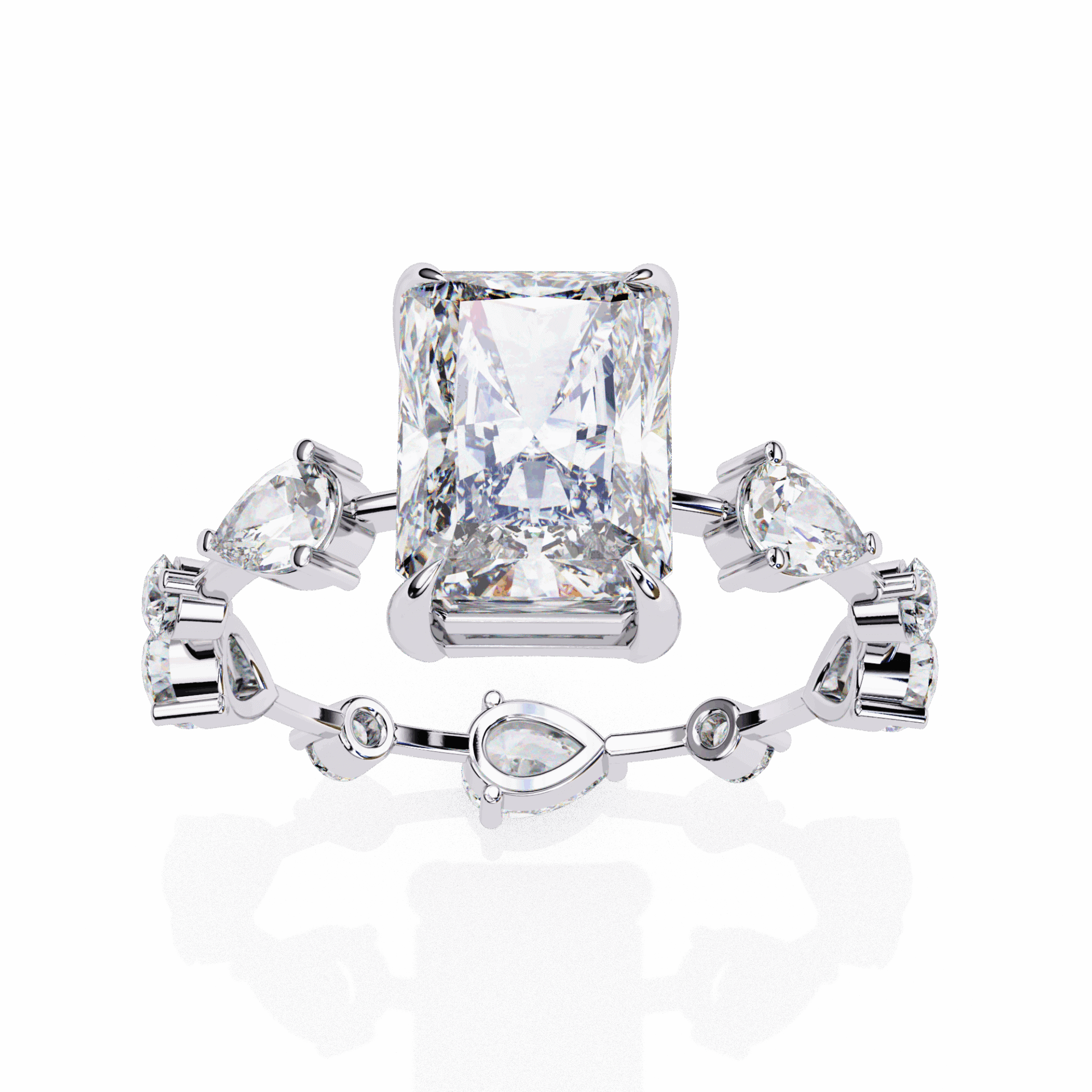 3.75 Carat Radiant The Go-To Ring in Moissanite | House of Estara