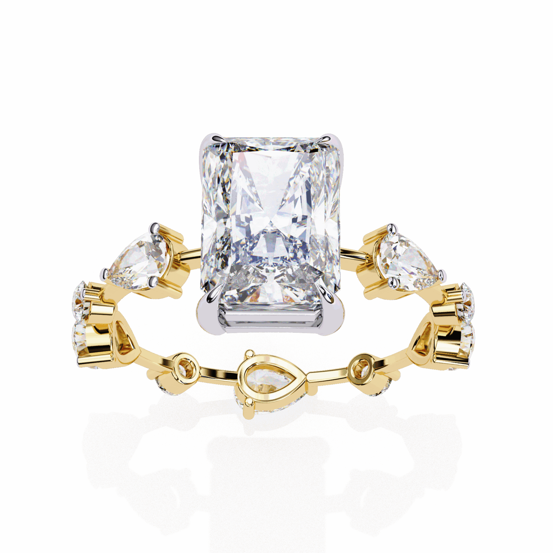 3.75 Carat Radiant The Go-To Ring in Moissanite | House of Estara