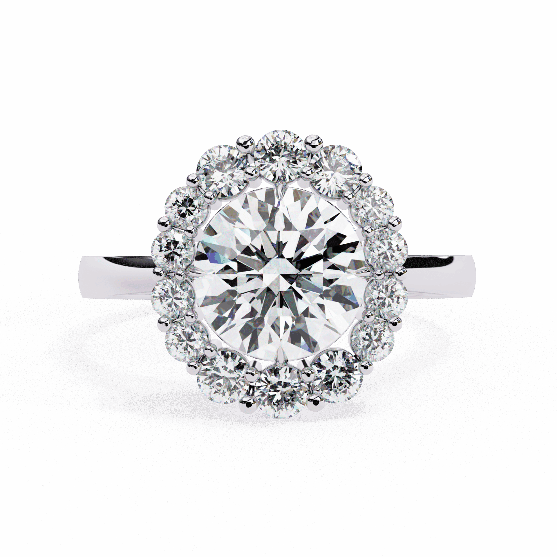 2.5 Carat Round Minimal Statement Ring in Moissanite | House of Estara