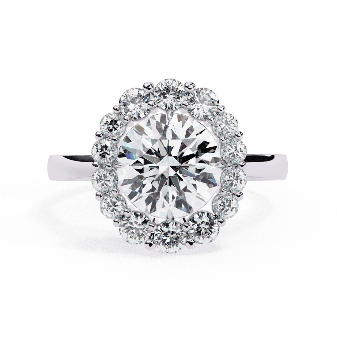 2.5 Carat Round Minimal Statement Ring in Moissanite | House of Estara
