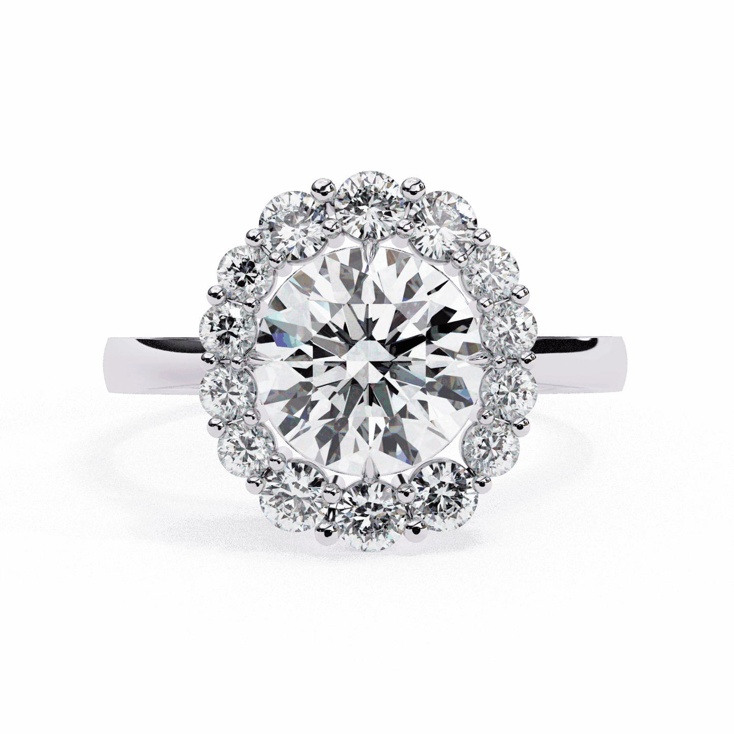 2.5 Carat Round Minimal Statement Ring in Moissanite | House of Estara