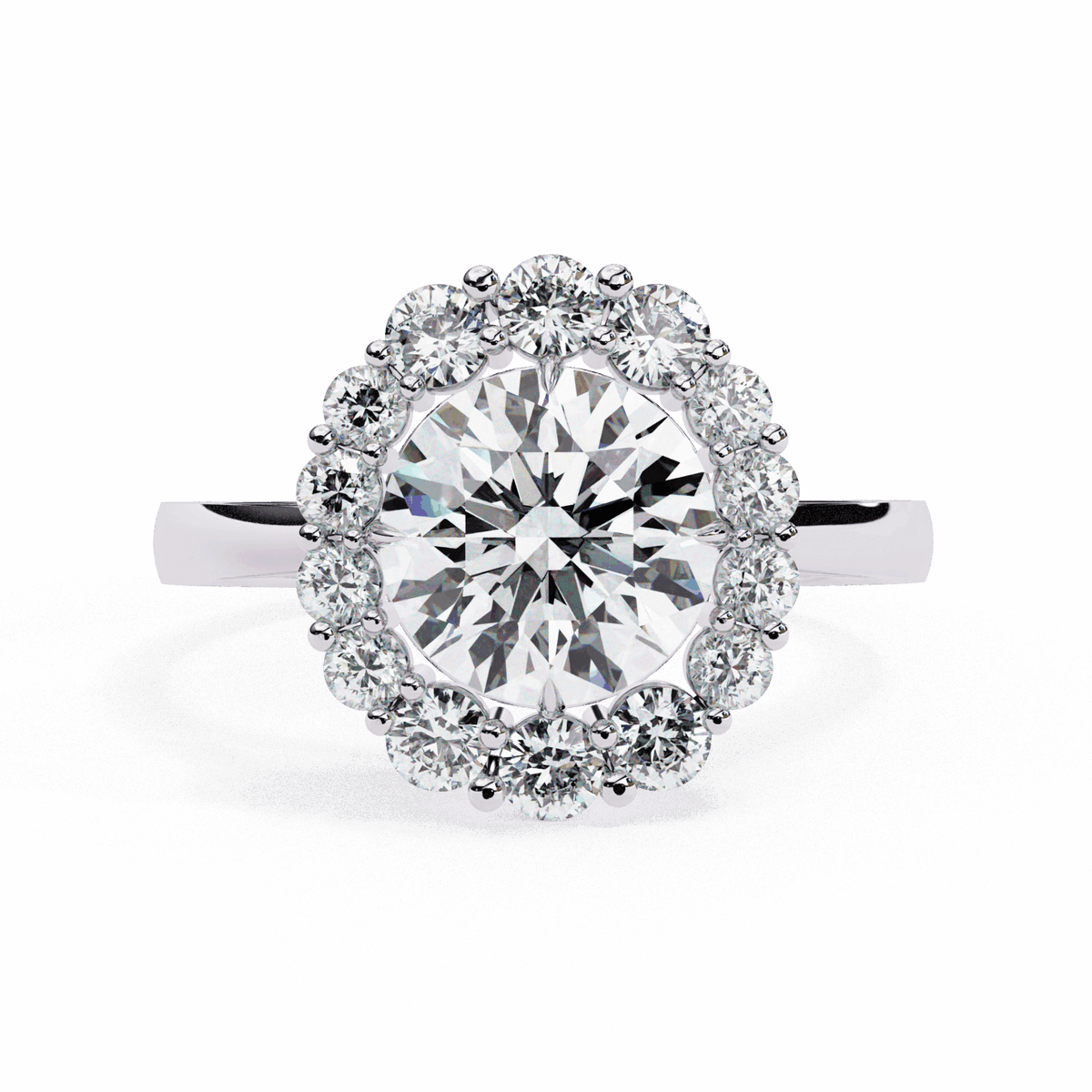 2.5 Carat Round Minimal Statement Ring in Moissanite | House of Estara