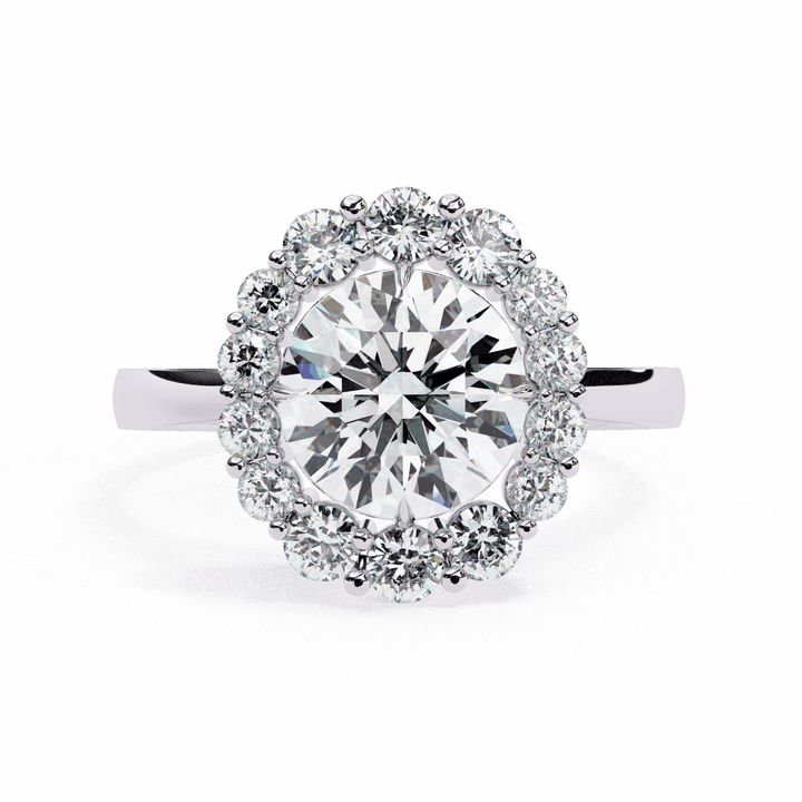 2.5 Carat Round Minimal Statement Ring in Moissanite | House of Estara