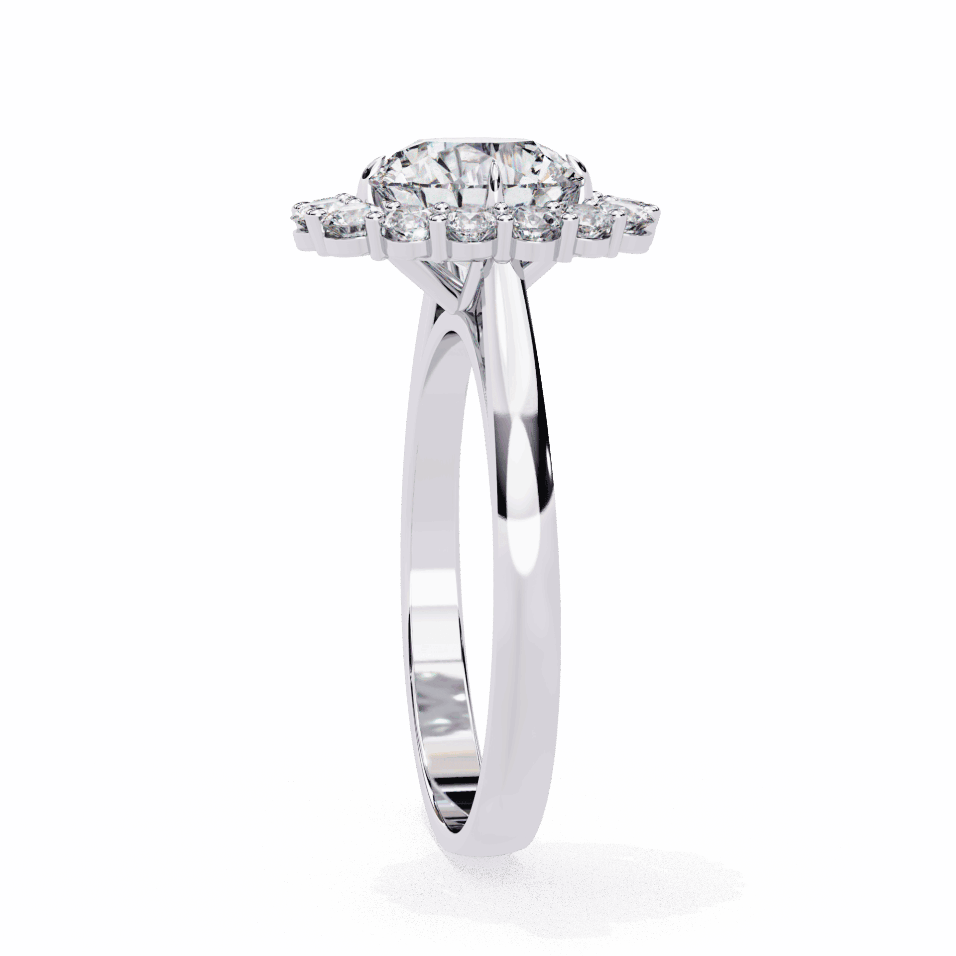 2.5 Carat Round Minimal Statement Ring in Moissanite | House of Estara