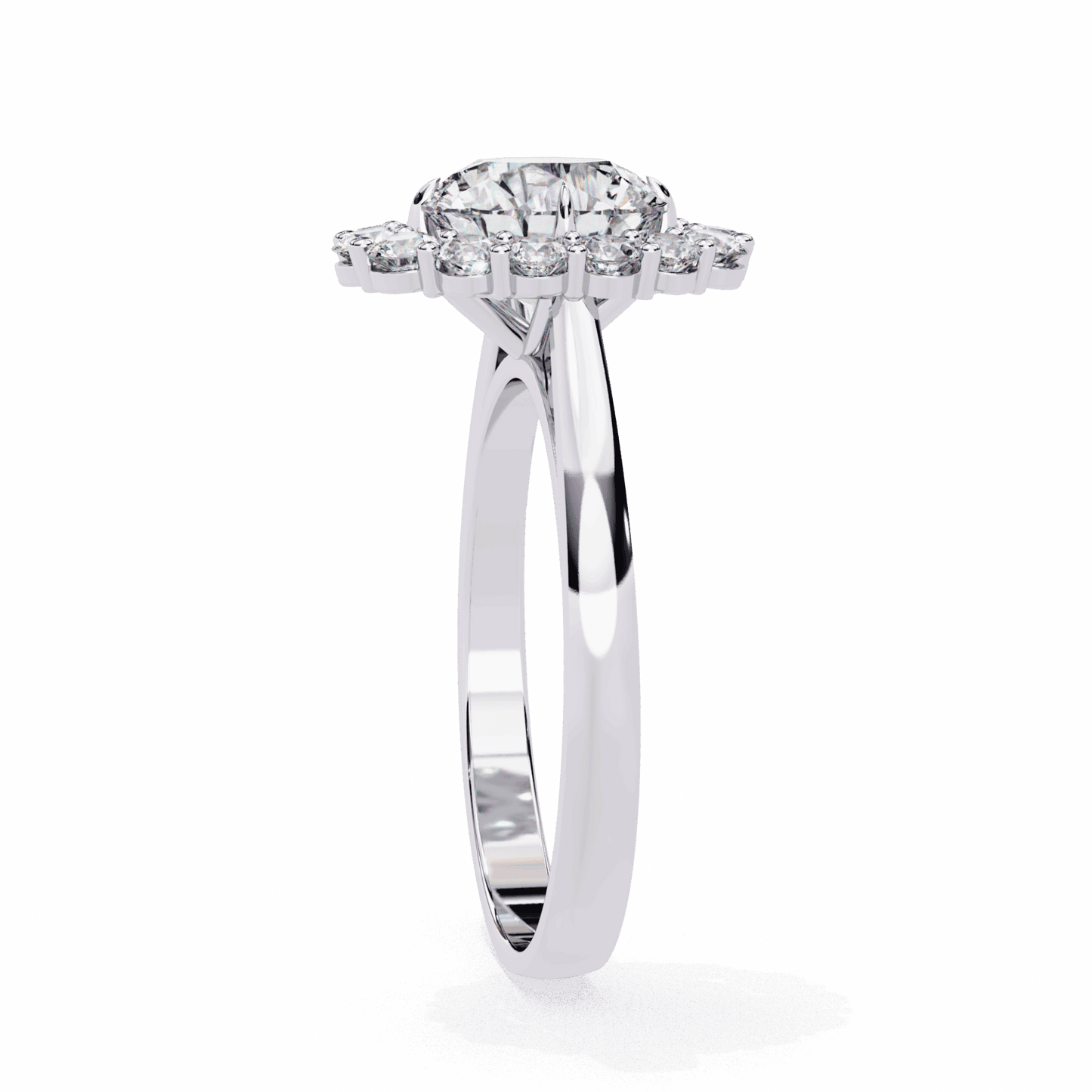 2.5 Carat Round Minimal Statement Ring in Moissanite | House of Estara