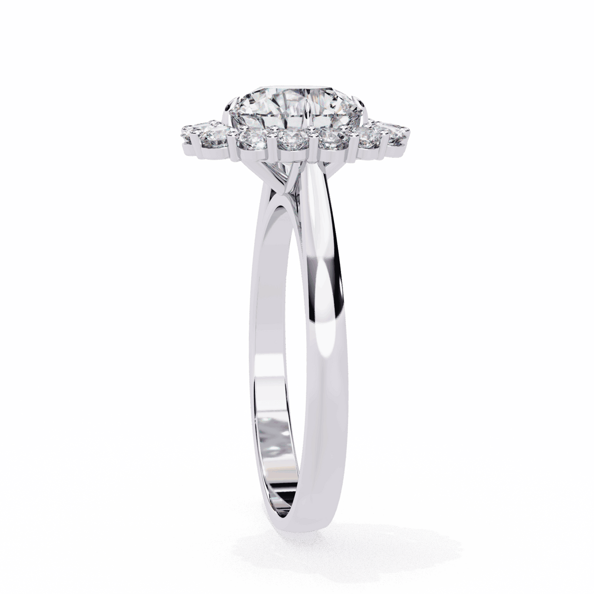 2.5 Carat Round Minimal Statement Ring in Moissanite | House of Estara