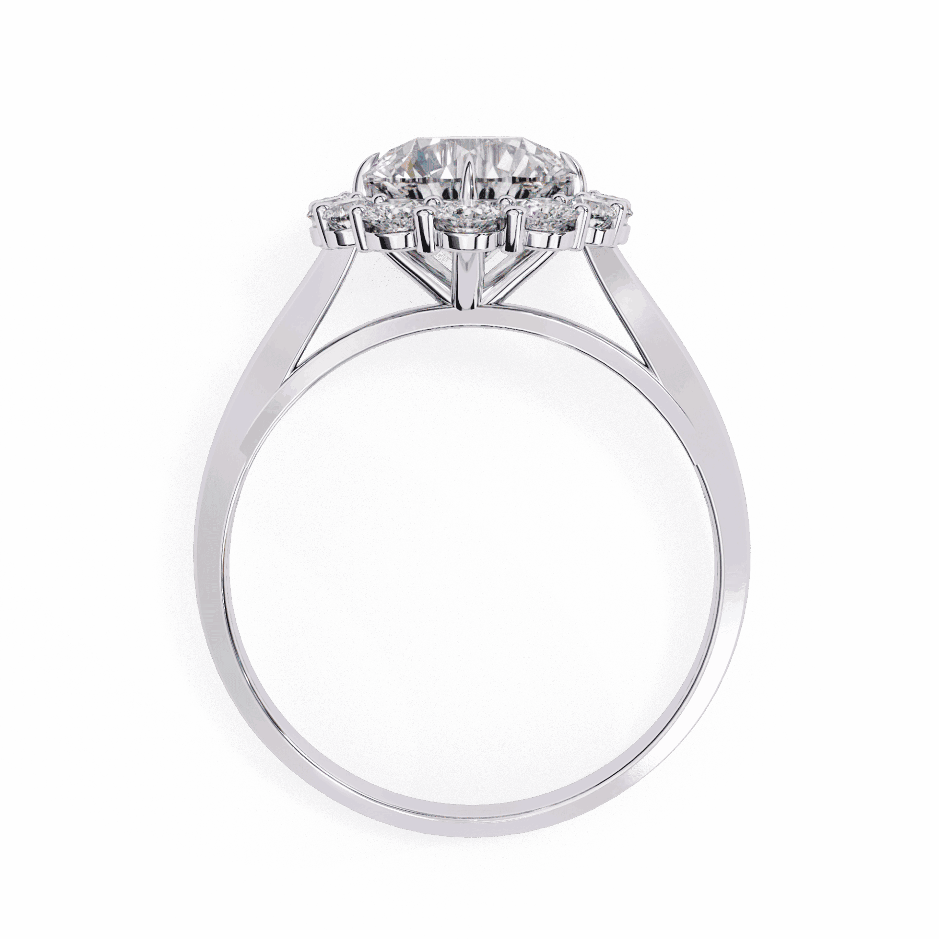 2.5 Carat Round Minimal Statement Ring in Moissanite | House of Estara
