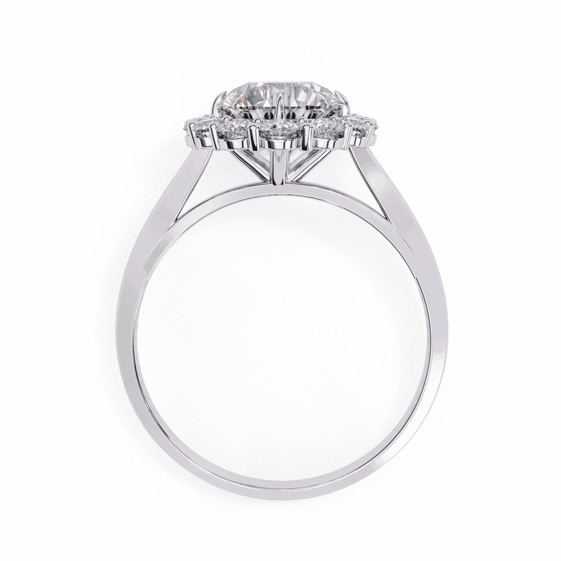 2.5 Carat Round Minimal Statement Ring in Moissanite | House of Estara