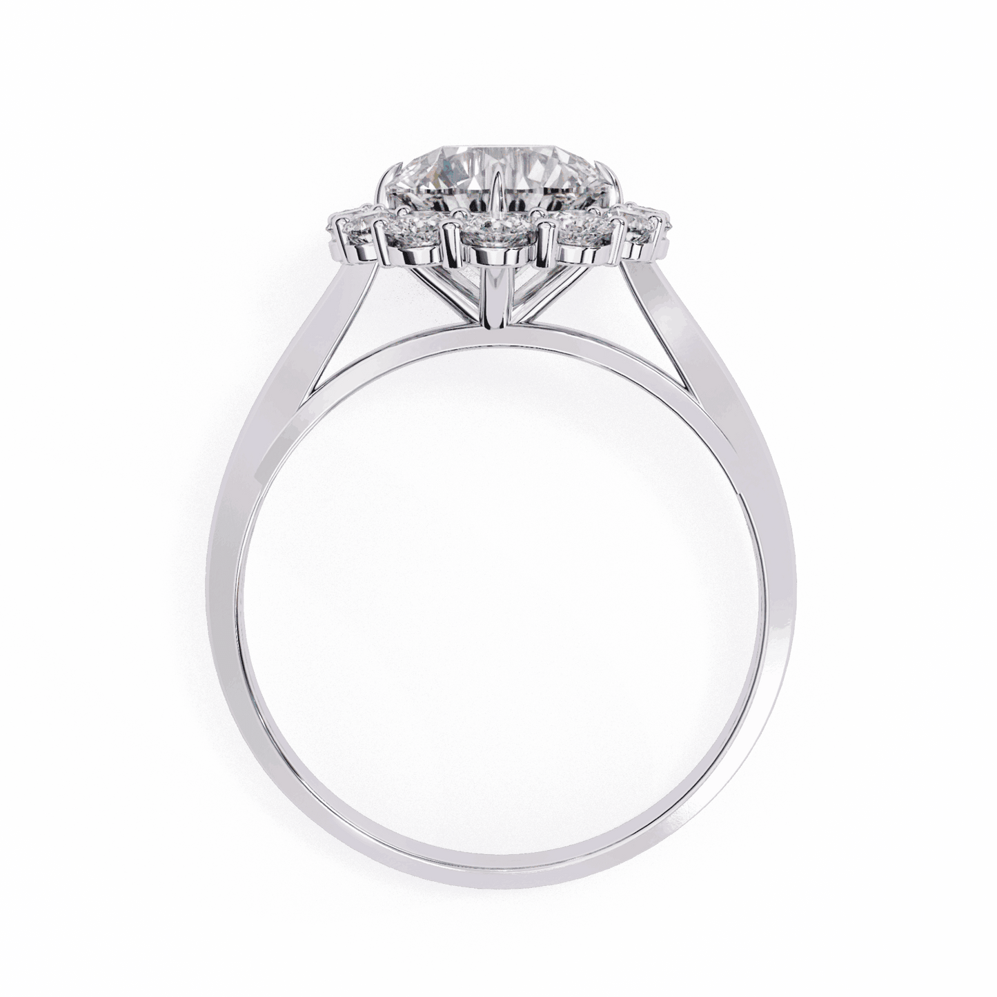 2.5 Carat Round Minimal Statement Ring in Moissanite | House of Estara