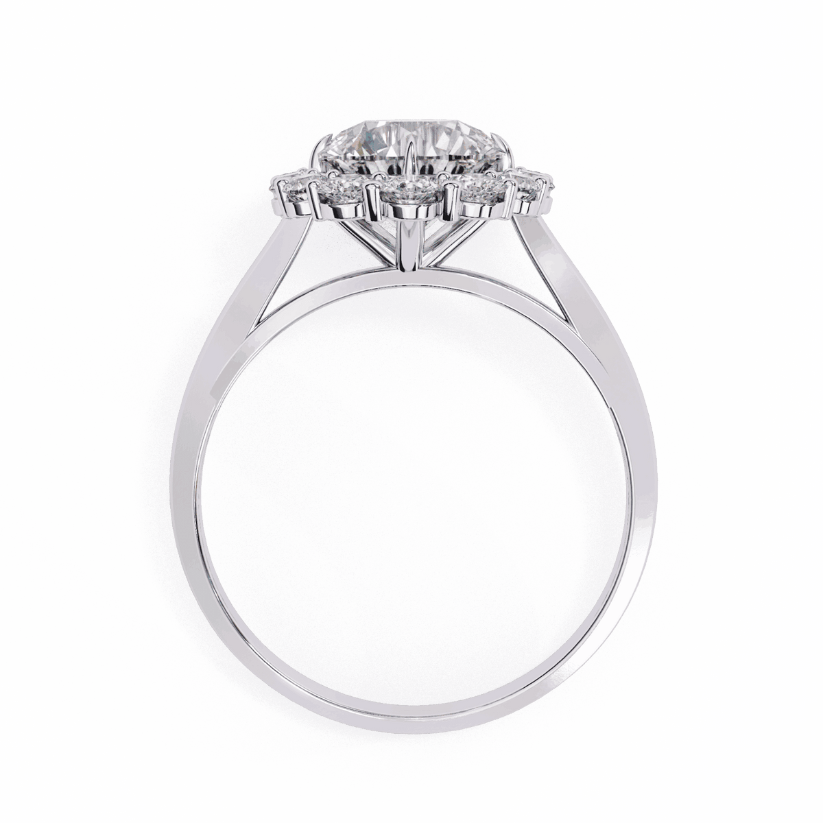 2.5 Carat Round Minimal Statement Ring in Moissanite | House of Estara