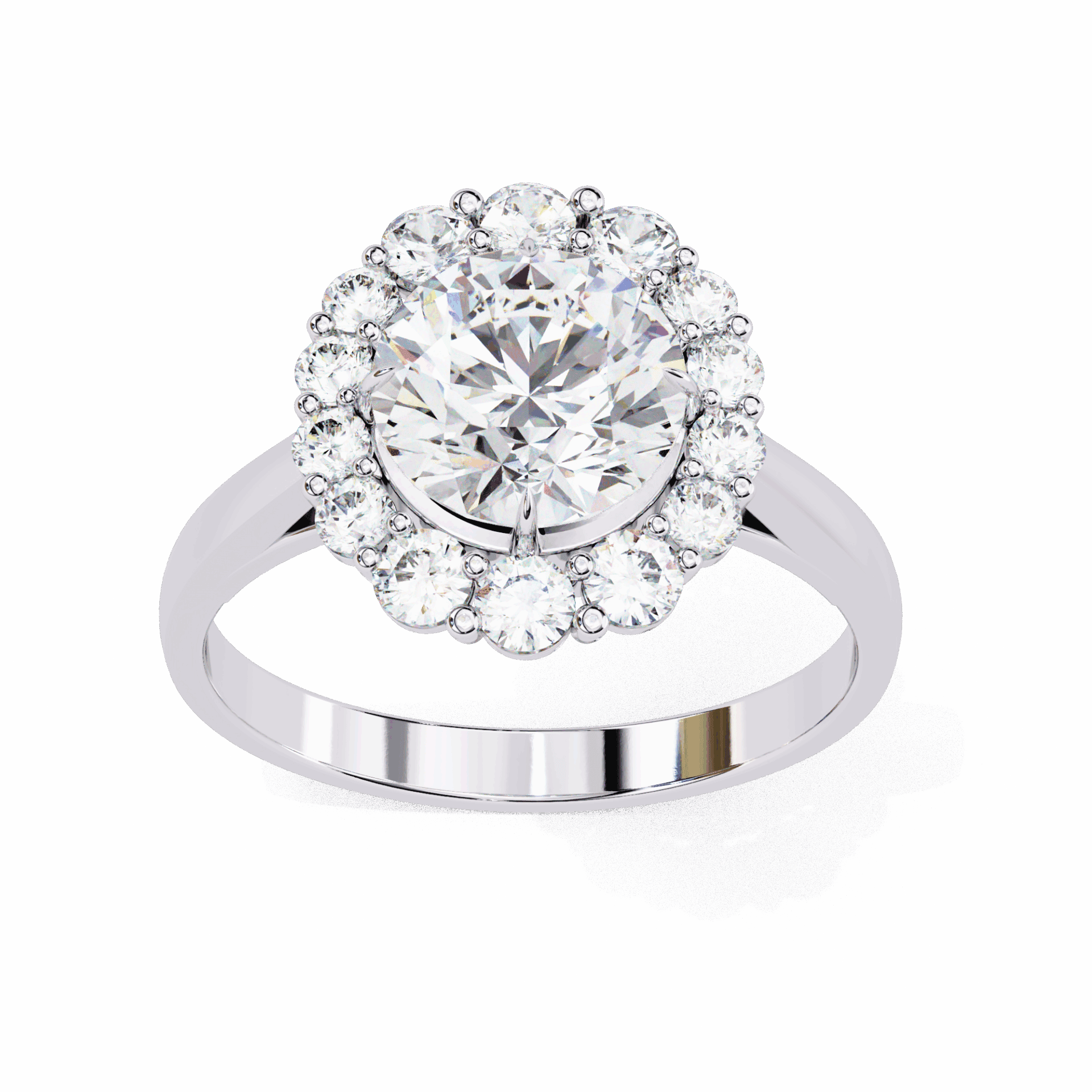 2.5 Carat Round Minimal Statement Ring in Moissanite | House of Estara