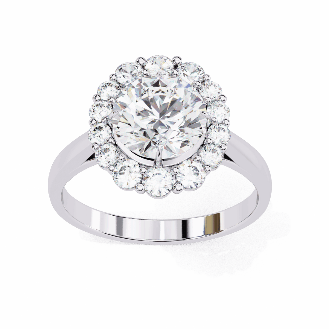 2.5 Carat Round Minimal Statement Ring in Moissanite | House of Estara