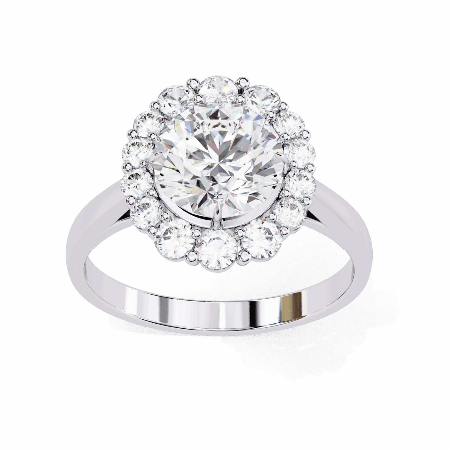 2.5 Carat Round Minimal Statement Ring in Moissanite | House of Estara