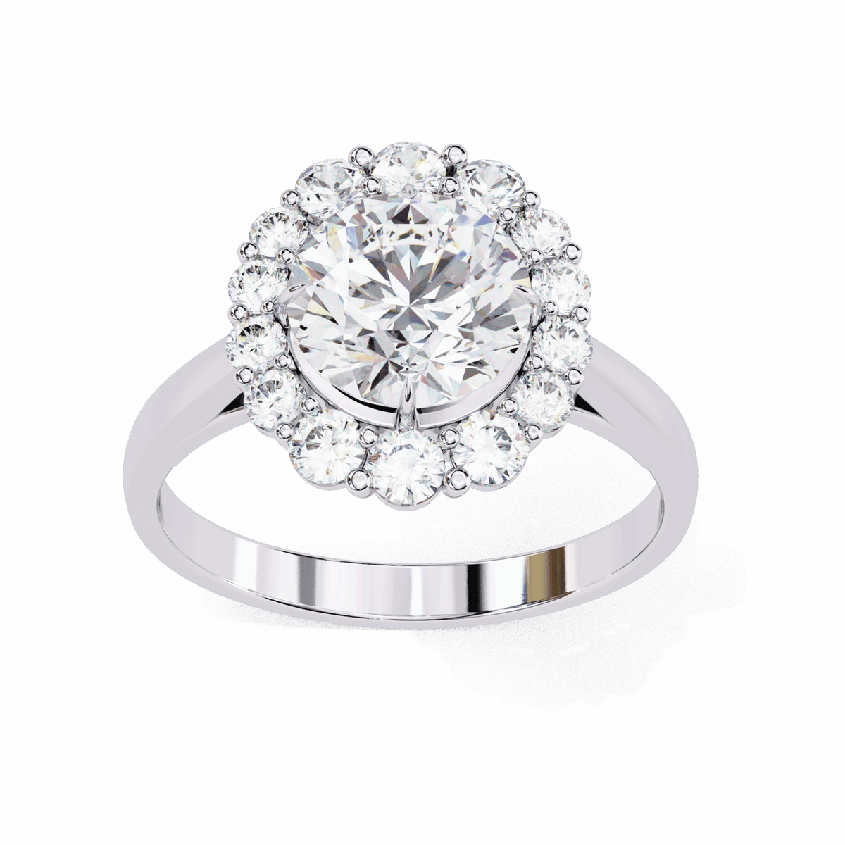 2.5 Carat Round Minimal Statement Ring in Moissanite | House of Estara