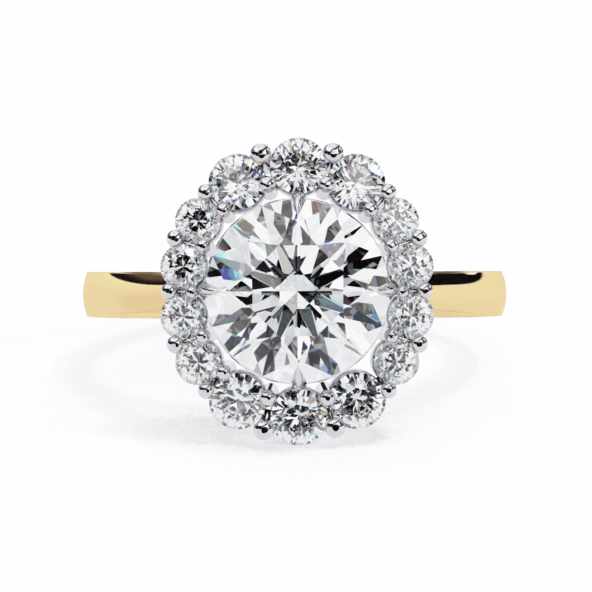 2.5 Carat Round Minimal Statement Ring in Moissanite | House of Estara