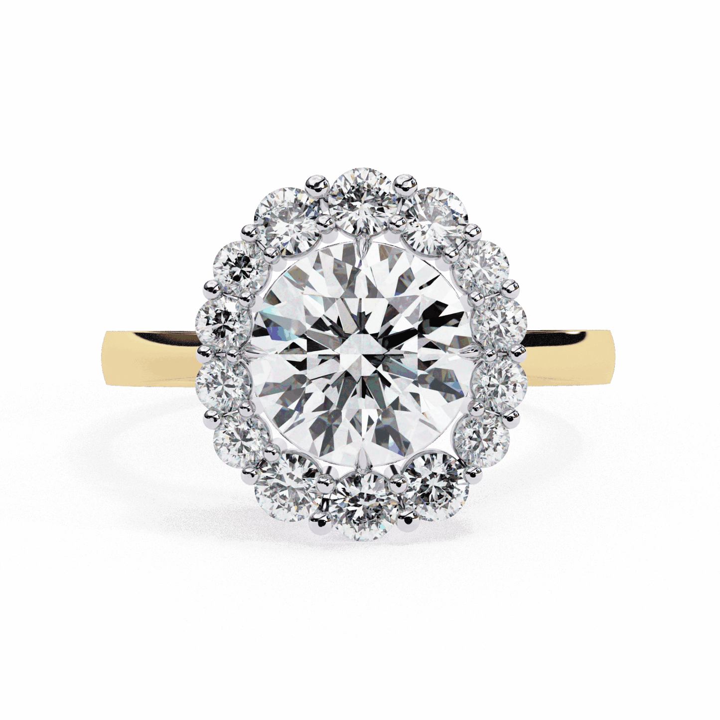 2.5 Carat Round Minimal Statement Ring in Moissanite | House of Estara