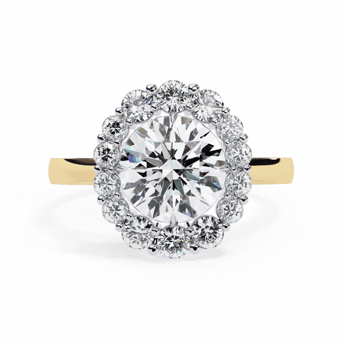 2.5 Carat Round Minimal Statement Ring in Moissanite | House of Estara