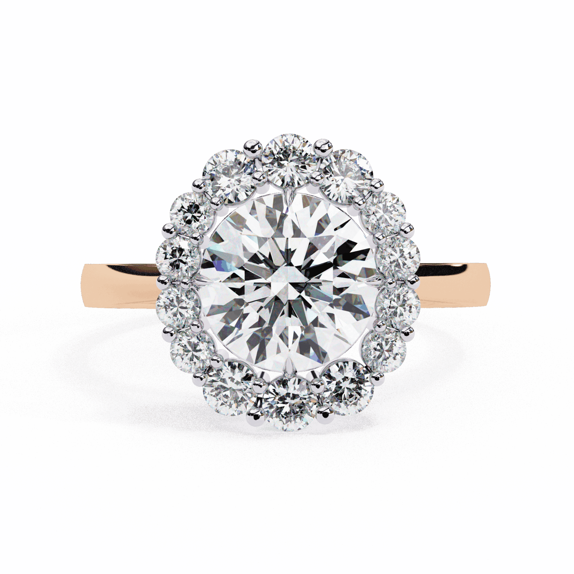 2.5 Carat Round Minimal Statement Ring in Moissanite | House of Estara