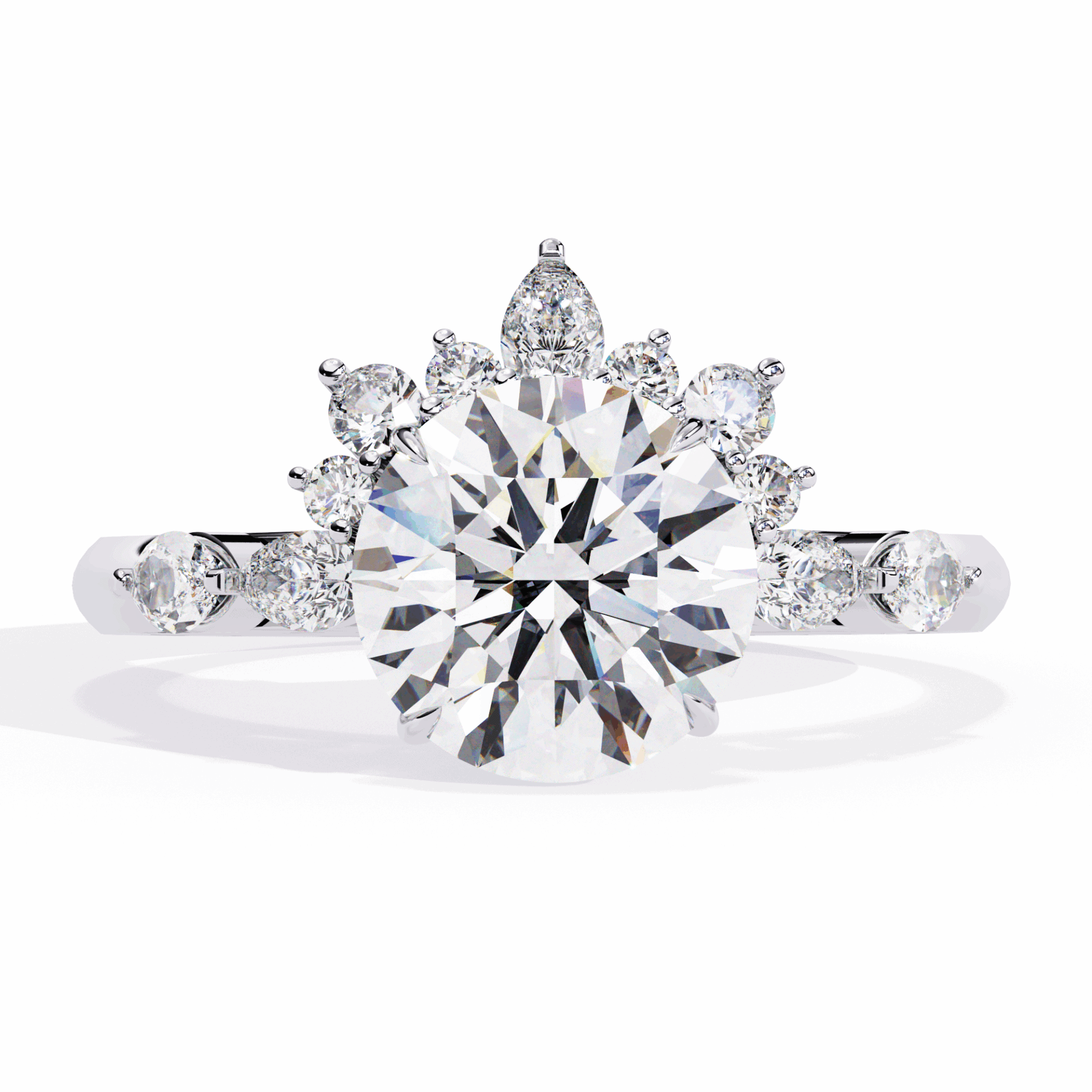 3.5 Carat Round Signature Wear Ring in Moissanite | House of Estara