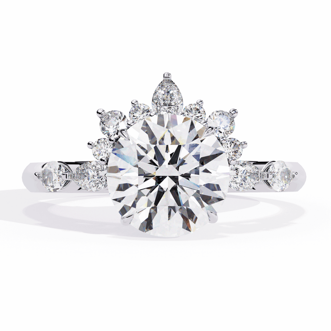 3.5 Carat Round Signature Wear Ring in Moissanite | House of Estara