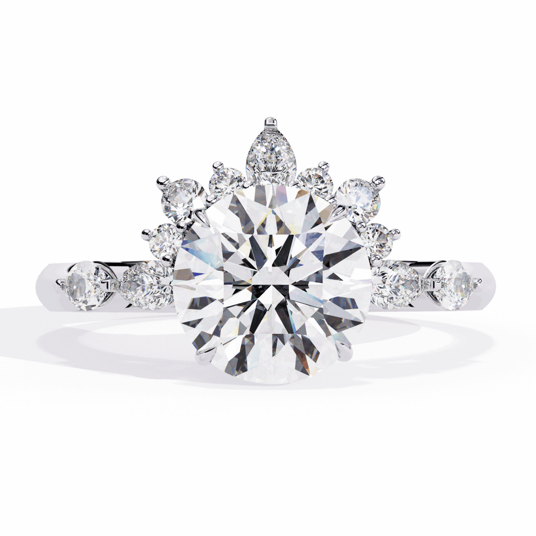 3.5 Carat Round Signature Wear Ring in Moissanite | House of Estara