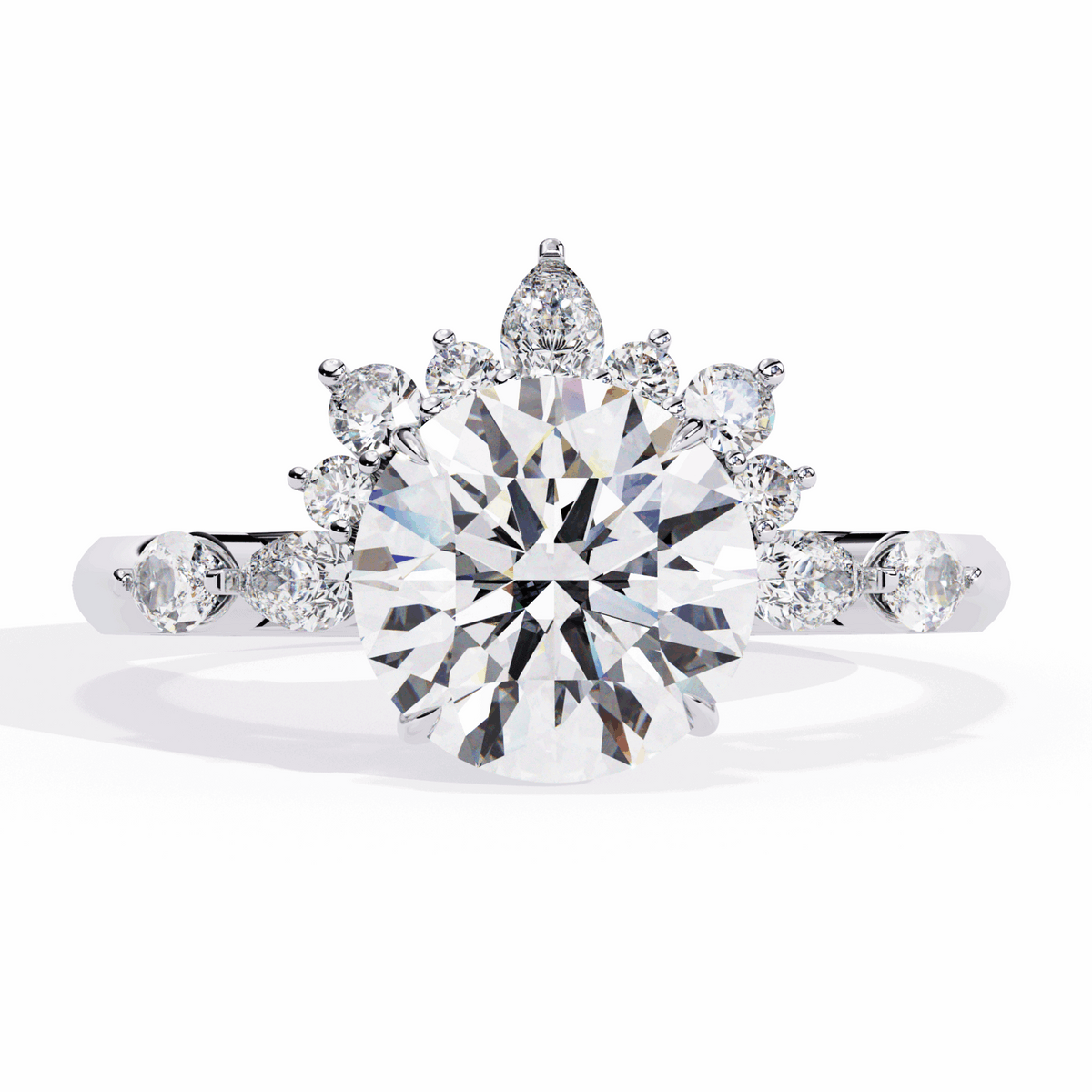 3.5 Carat Round Signature Wear Ring in Moissanite | House of Estara