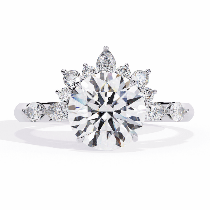 3.5 Carat Round Signature Wear Ring in Moissanite | House of Estara