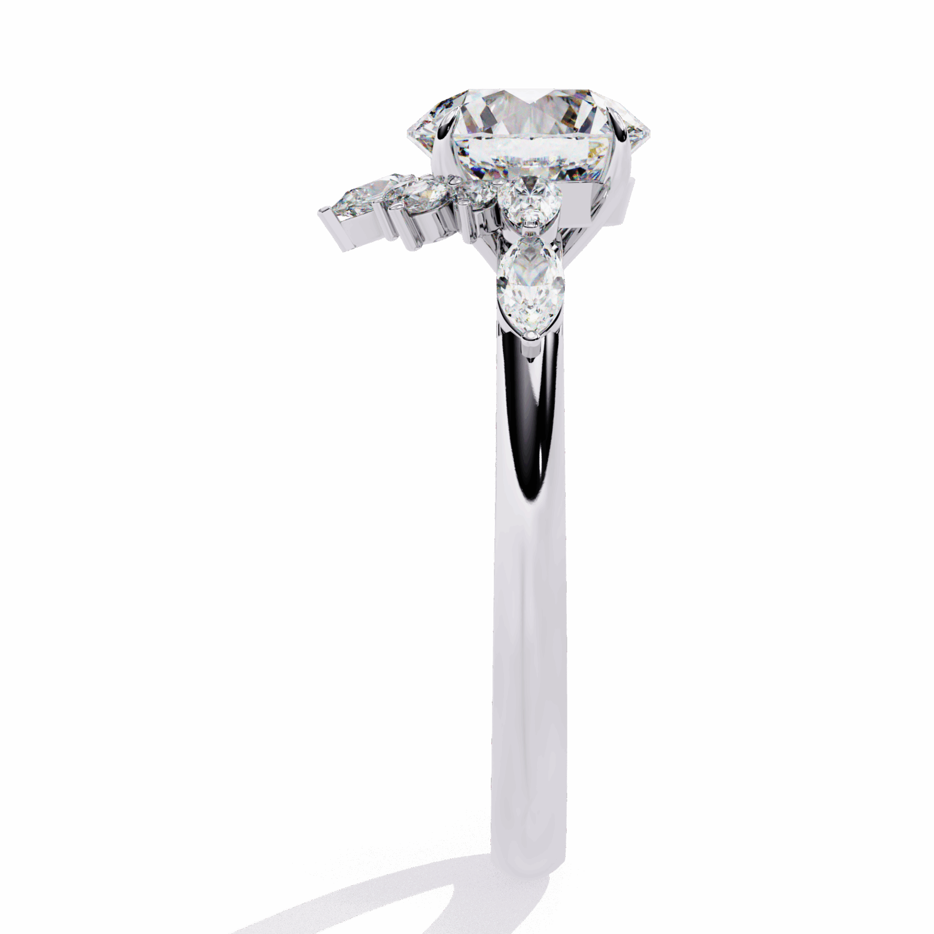3.5 Carat Round Signature Wear Ring in Moissanite | House of Estara
