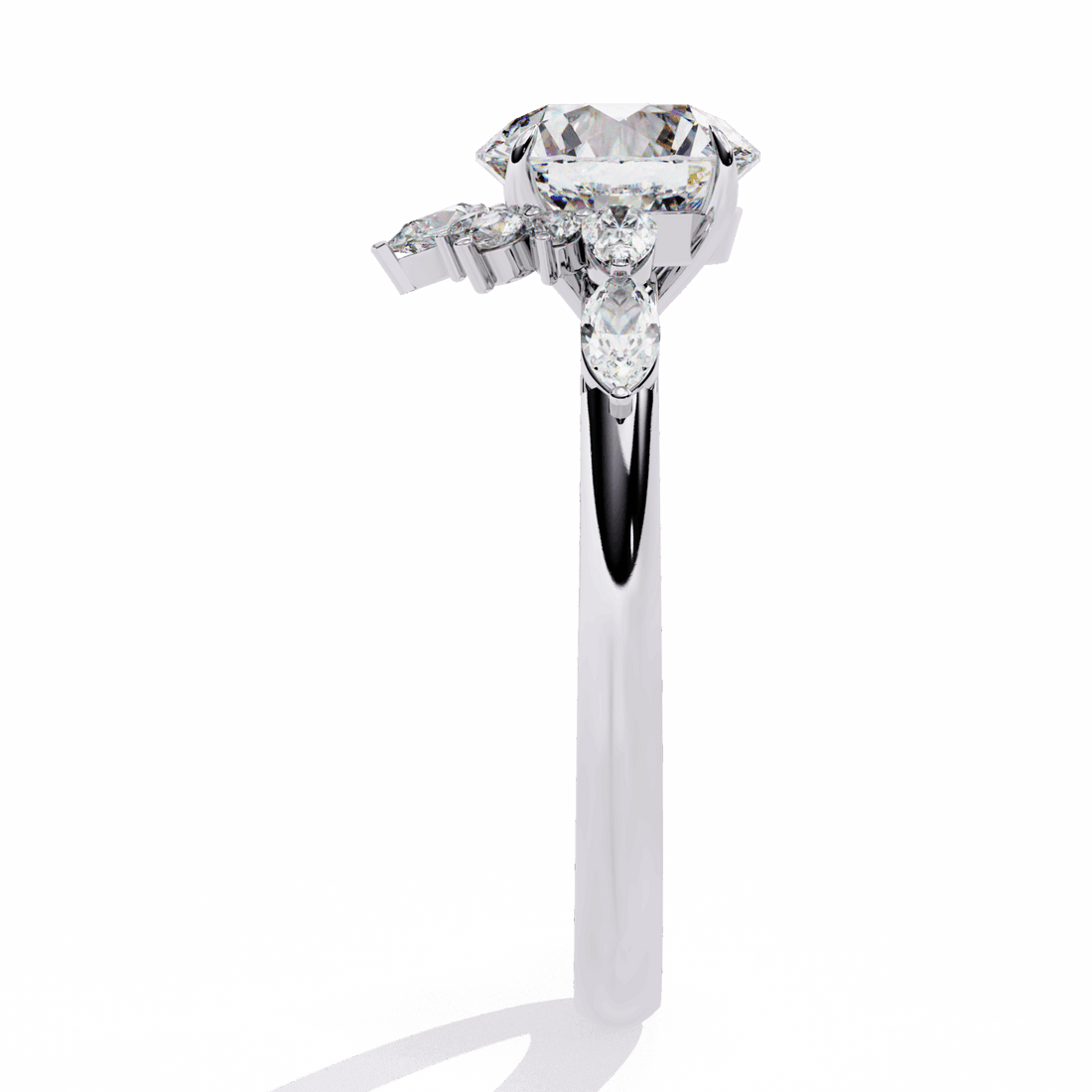 3.5 Carat Round Signature Wear Ring in Moissanite | House of Estara