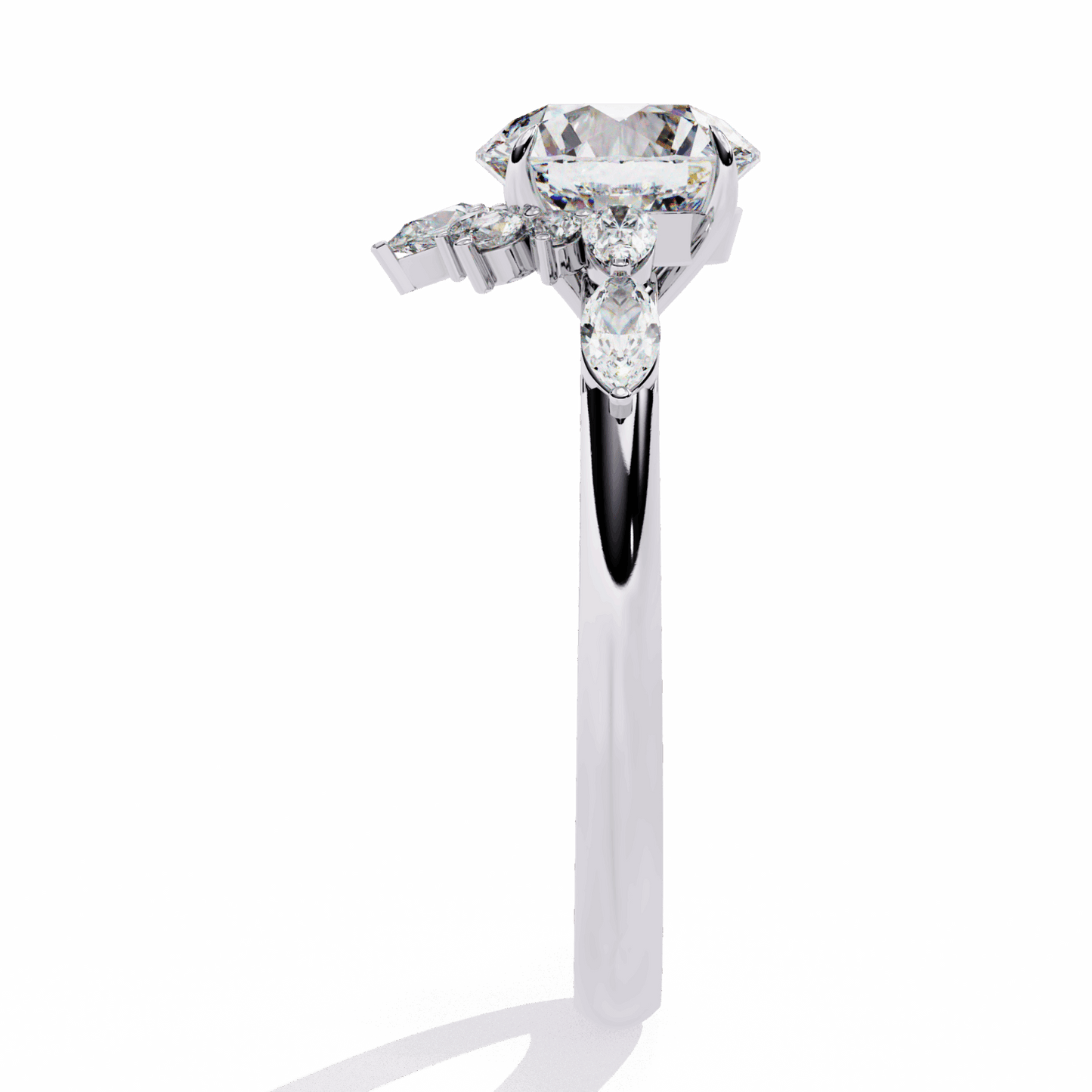 3.5 Carat Round Signature Wear Ring in Moissanite | House of Estara