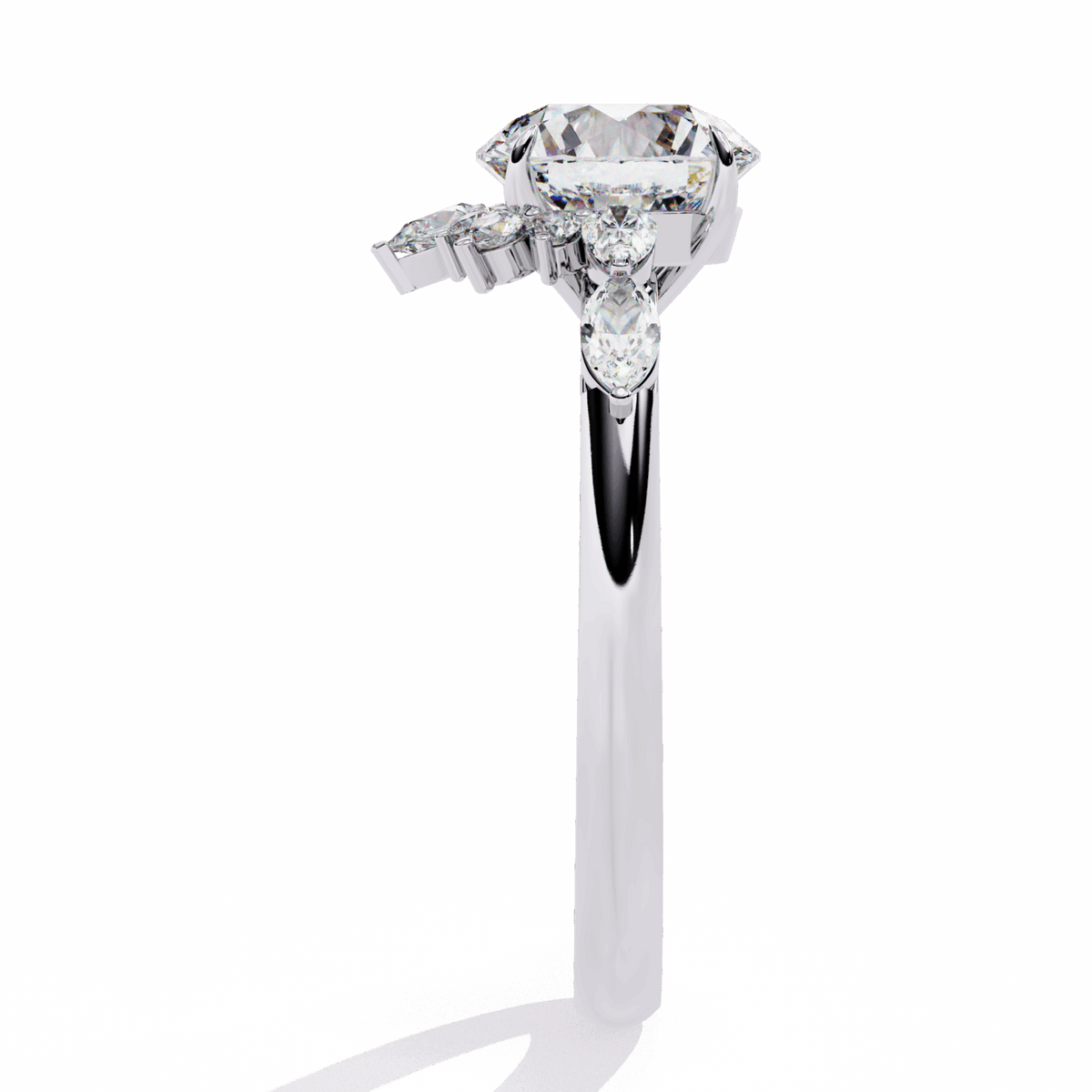 3.5 Carat Round Signature Wear Ring in Moissanite | House of Estara