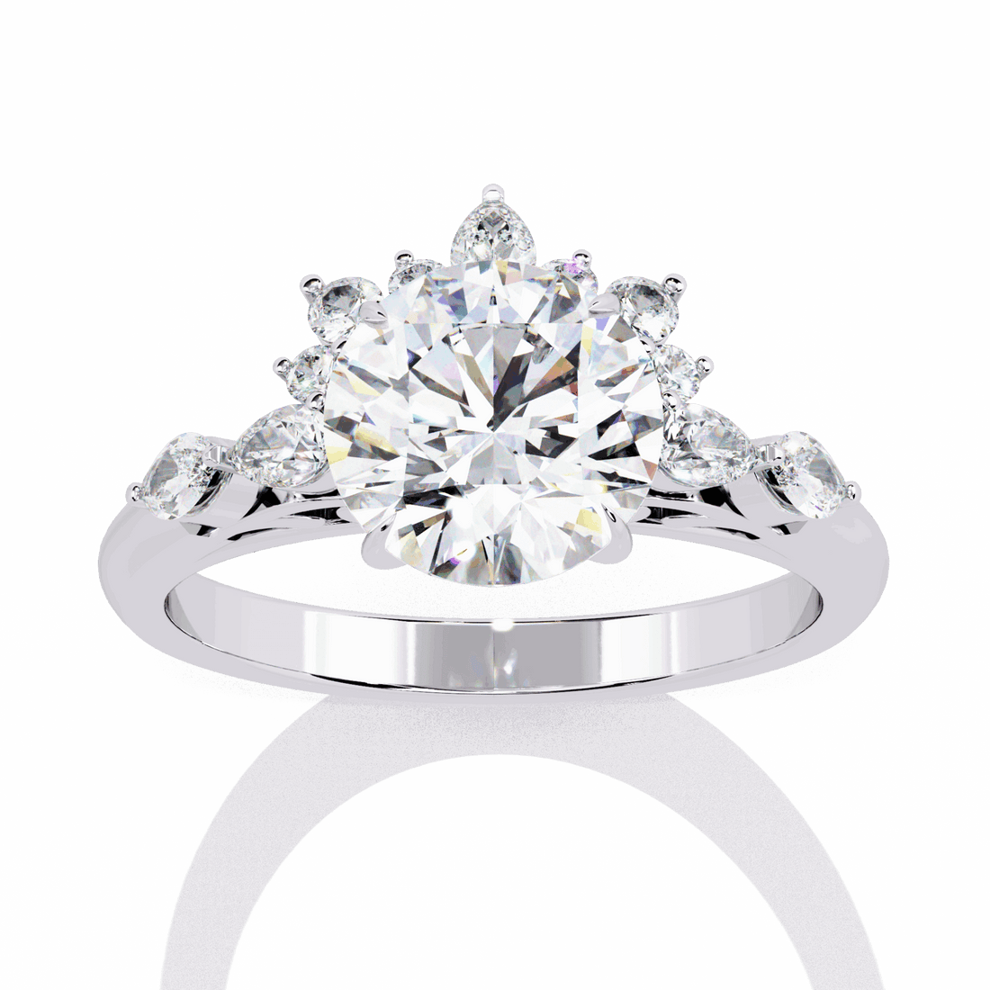 3.5 Carat Round Signature Wear Ring in Moissanite | House of Estara