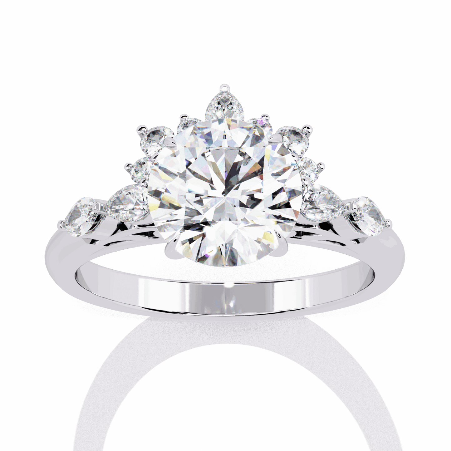 3.5 Carat Round Signature Wear Ring in Moissanite | House of Estara