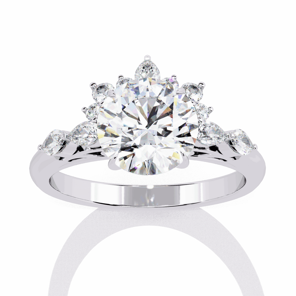 3.5 Carat Round Signature Wear Ring in Moissanite | House of Estara