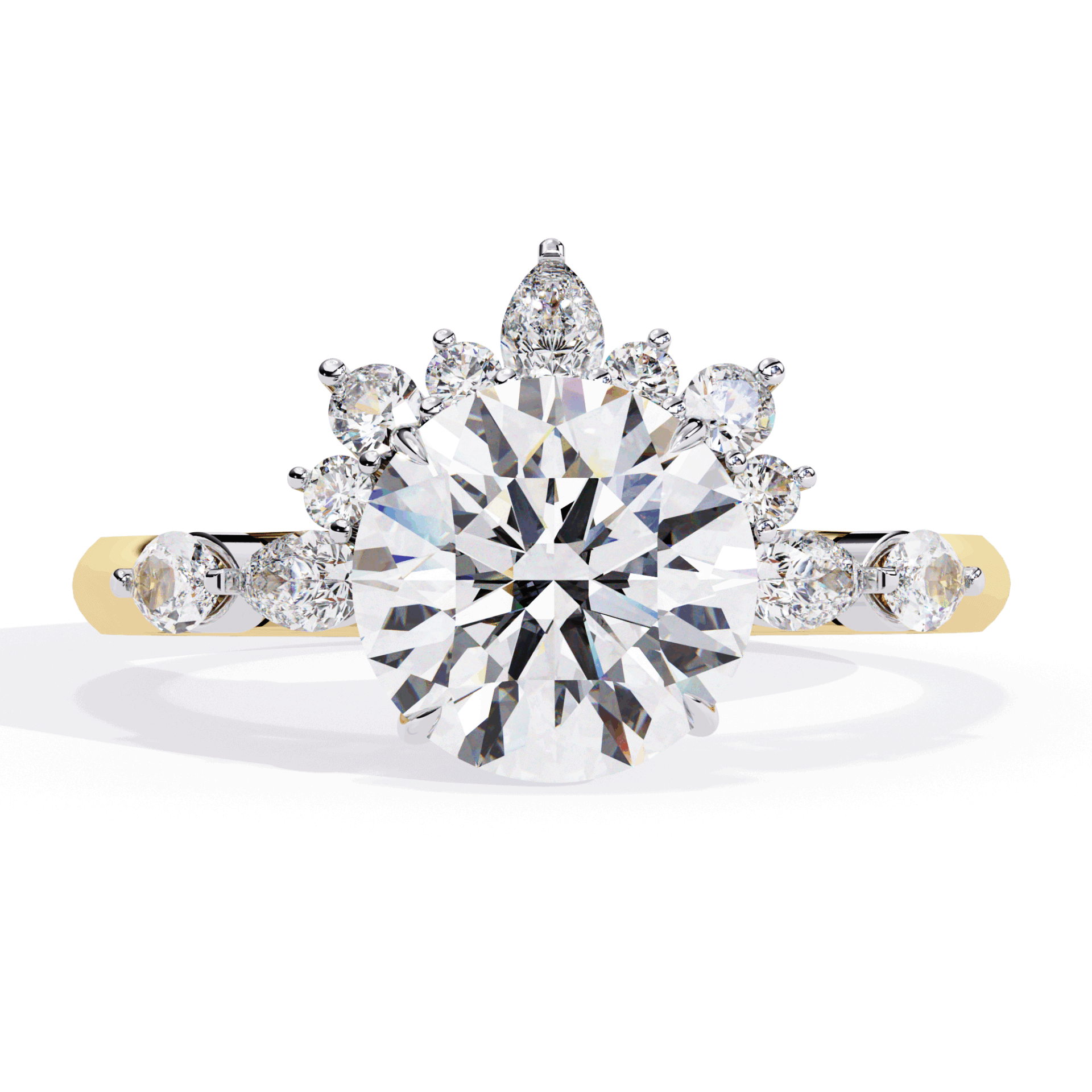 3.5 Carat Round Signature Wear Ring in Moissanite | House of Estara