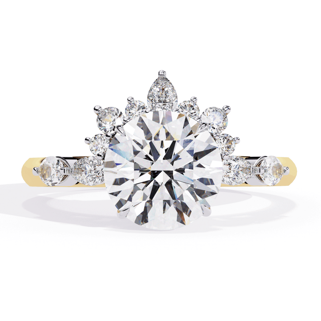 3.5 Carat Round Signature Wear Ring in Moissanite | House of Estara