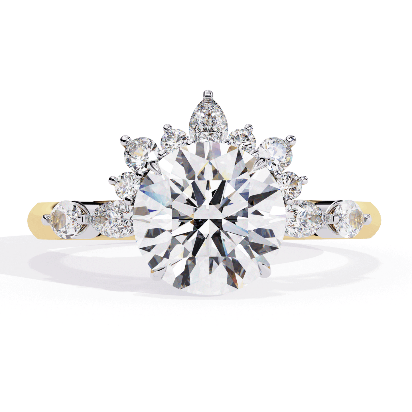 3.5 Carat Round Signature Wear Ring in Moissanite | House of Estara