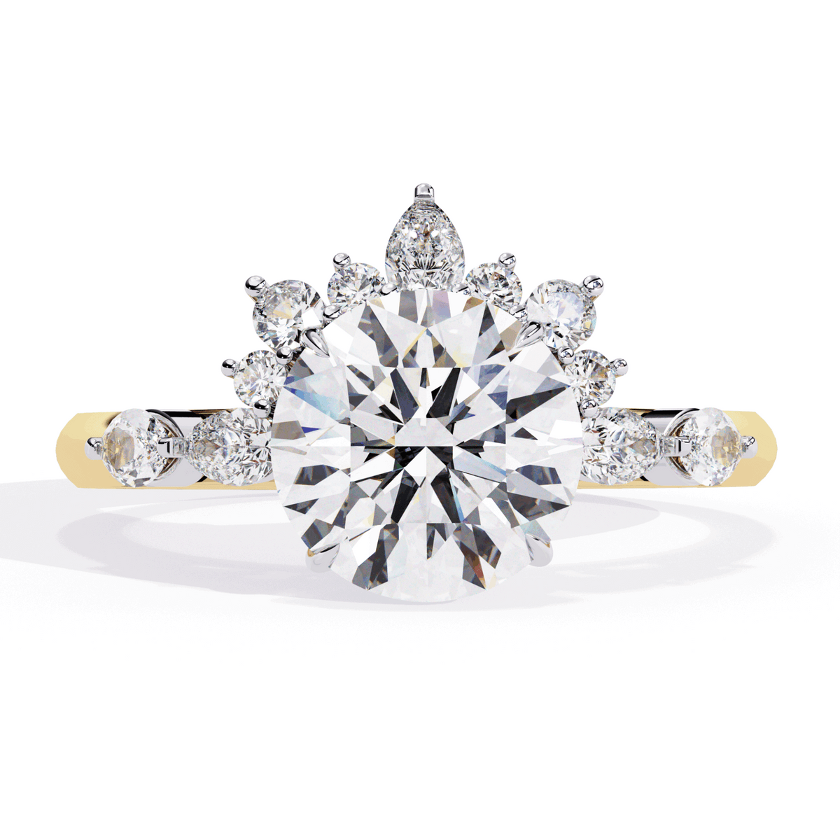 3.5 Carat Round Signature Wear Ring in Moissanite | House of Estara