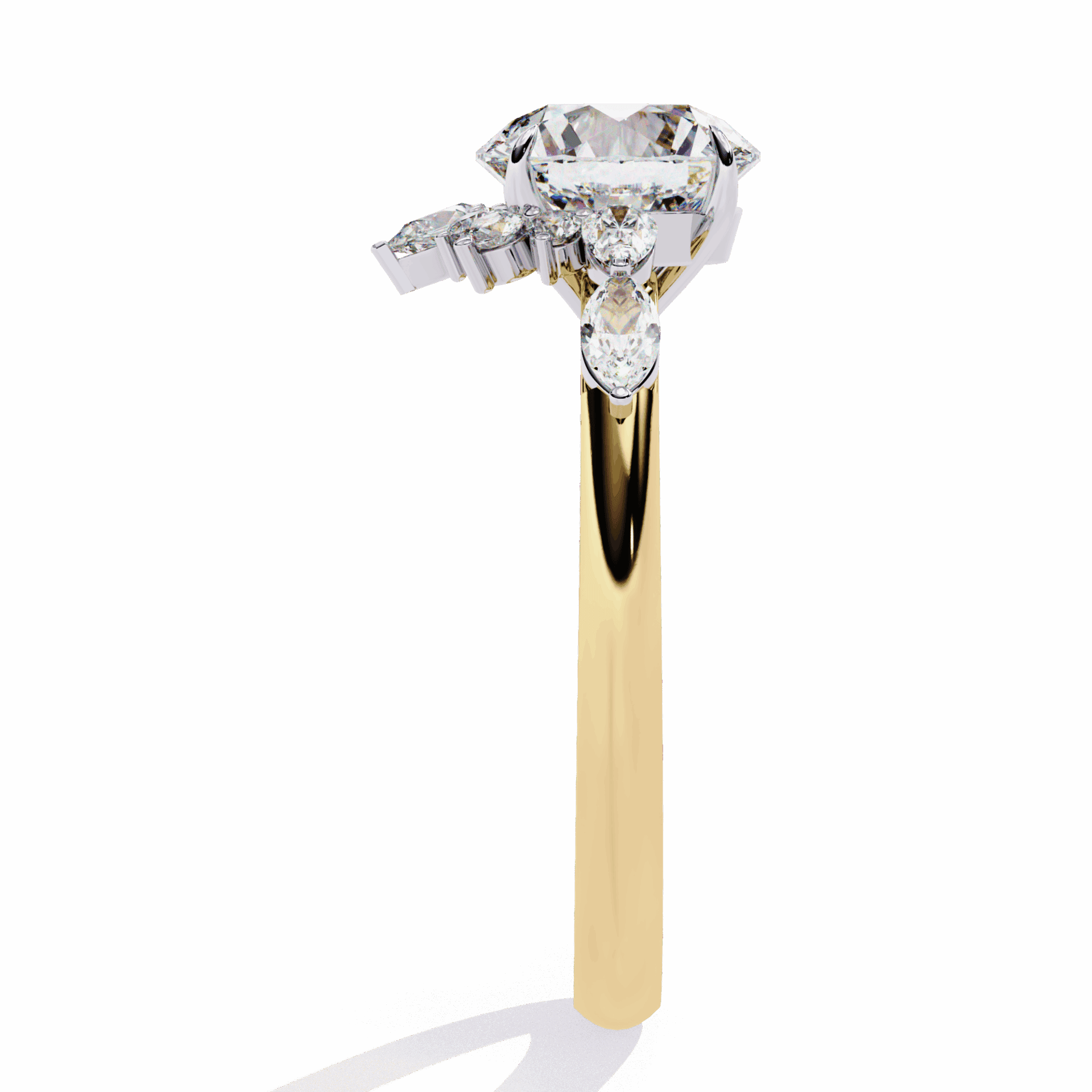 3.5 Carat Round Signature Wear Ring in Moissanite | House of Estara