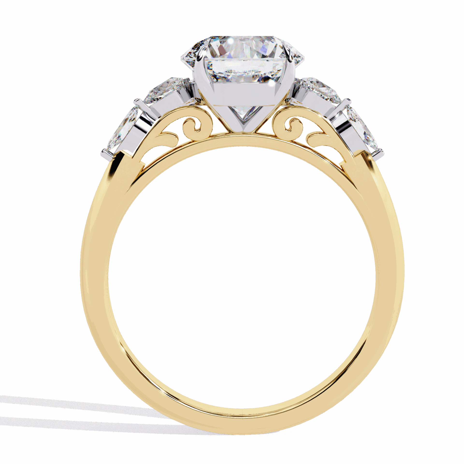 3.5 Carat Round Signature Wear Ring in Moissanite | House of Estara