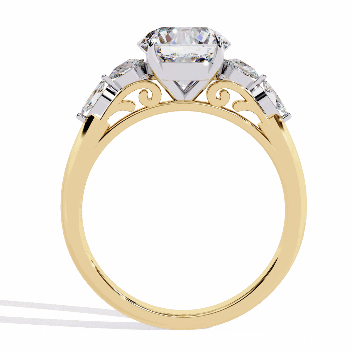 3.5 Carat Round Signature Wear Ring in Moissanite | House of Estara