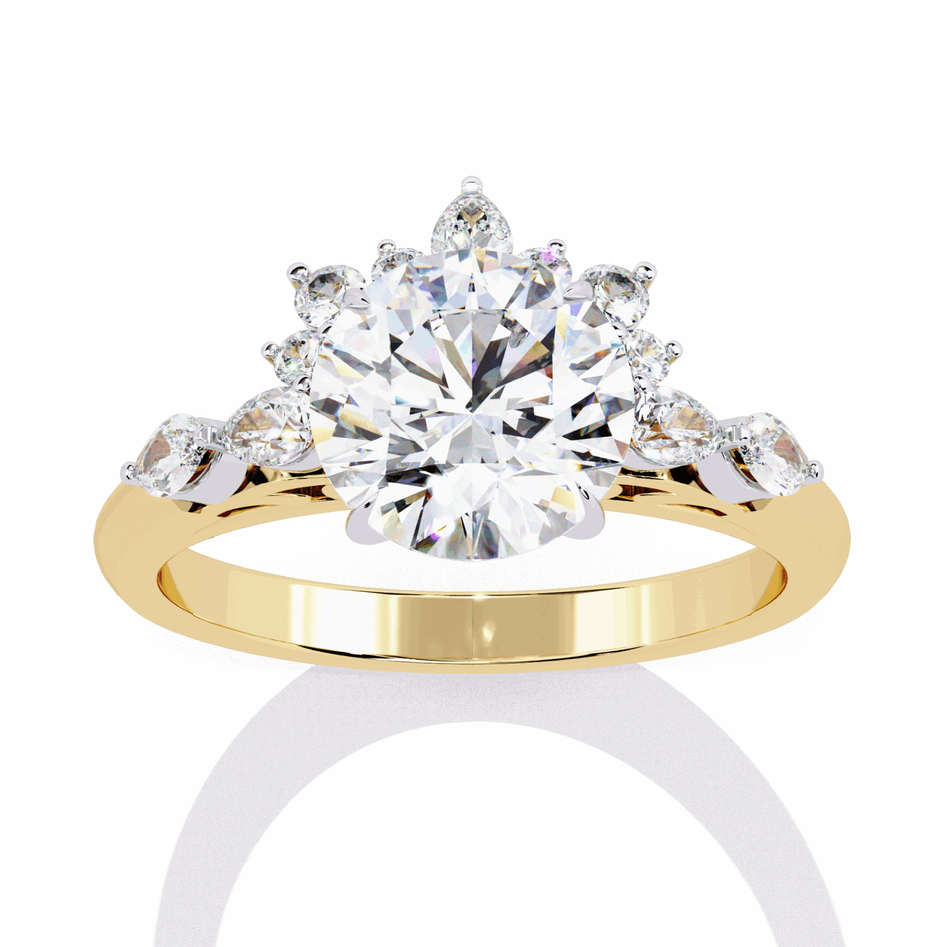 3.5 Carat Round Signature Wear Ring in Moissanite | House of Estara